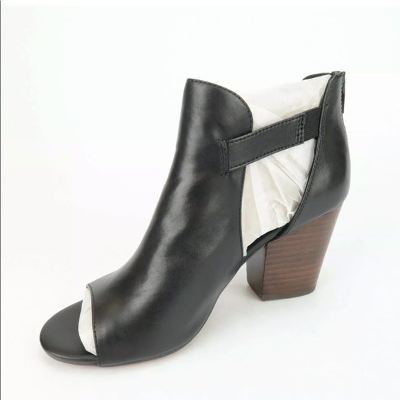 Isola Lillith Womens Black Leather Open Toe Bootie - Picture 2 of 6